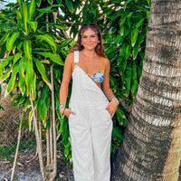 Aura Overalls White
