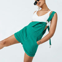 Kacey Short Overalls Denim Green