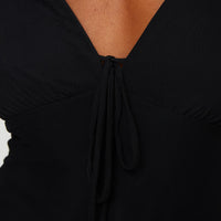 Anvar Long Sleeve Romper Black