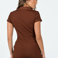 Scarla Romper Brown