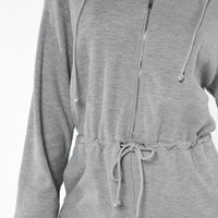 Jeanette Hooded Romper Grey