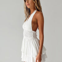 Averie Halter Romper White