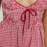 Wescott Gingham Playsuit Red / White