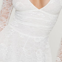 Nautia Lace Long Sleeve Romper White