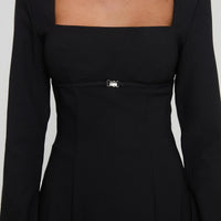 Flounce Romper Black