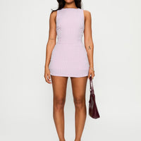 Yumiko Romper Pink Check