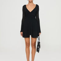 Nautia Long Sleeve Romper Black