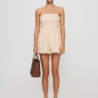 Quinelle Strapless Romper Cream