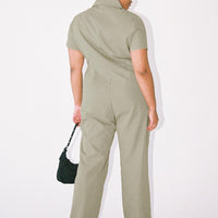 Loretta Jumpsuit Khaki Curve