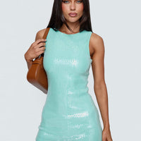 Yumiko Romper Blue Sparkle