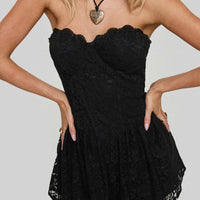 Tournus Skort Playsuit Black