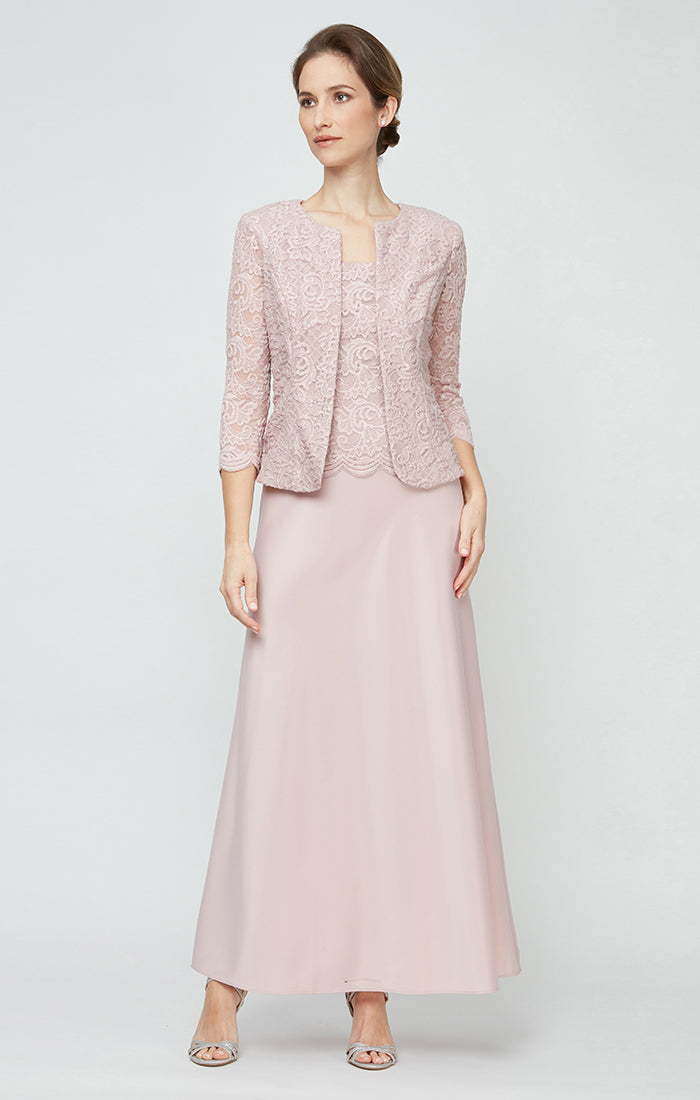 Petite Bethany Glitter Lace Jacket Dress