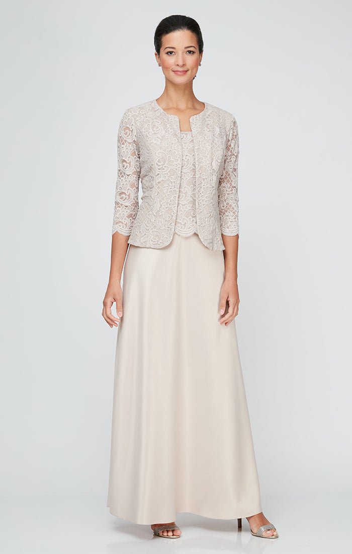 Petite Bethany Glitter Lace Jacket Dress