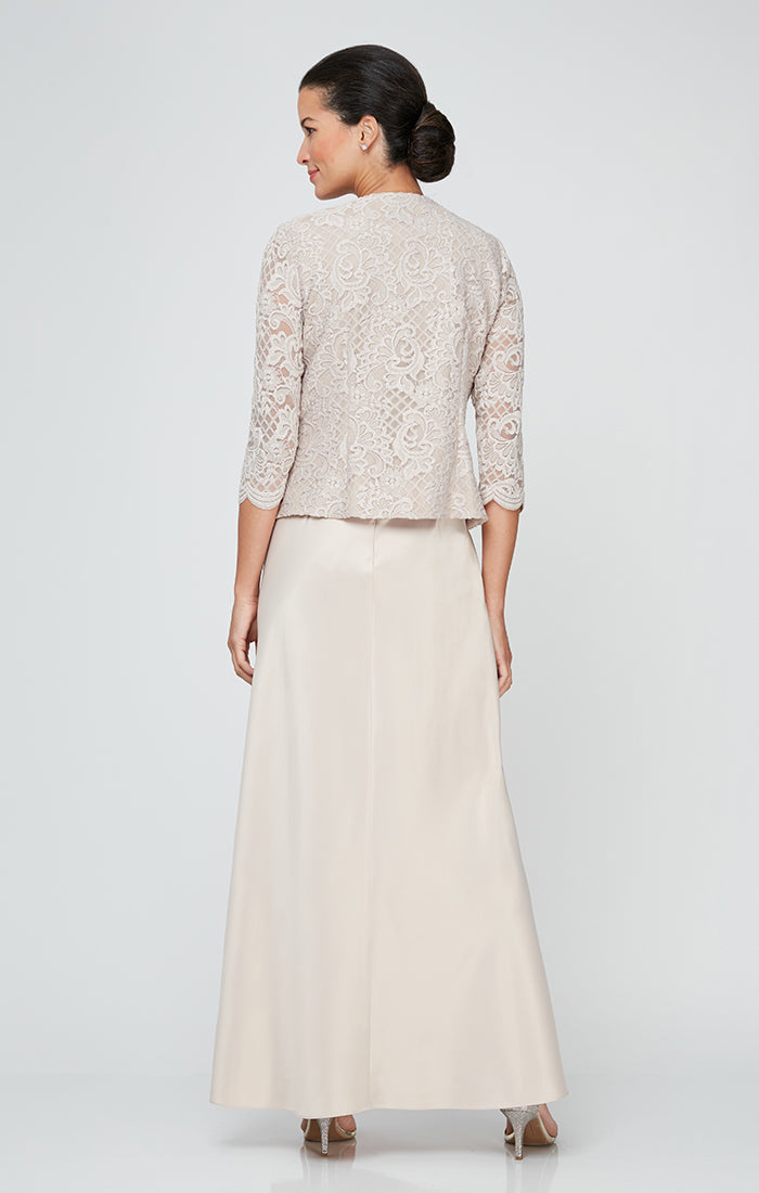 Petite Bethany Glitter Lace Jacket Dress
