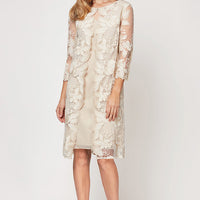 Alana Embroidered Mock Jacket Dress