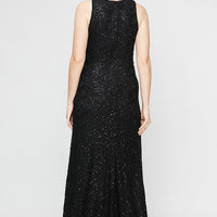 Petite Elaine Sleeveless Lace Gown