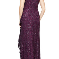 Petite Elaine Sleeveless Lace Gown