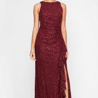 Petite Elaine Sleeveless Lace Gown