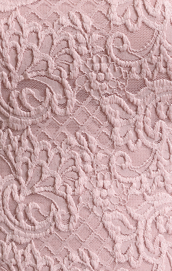Stretch Lace Off the Shoulder Mock Dress with Scallop Neckline & Chiffon Full Skirt