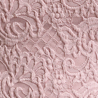 Petite - Stretch Lace Off the Shoulder Mock Dress with Scallop Neckline Detail & Chiffon Full Skirt