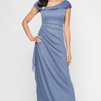 Glitter Mesh Sleeveless L-Neck Dress
