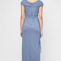 Glitter Mesh Sleeveless L-Neck Dress