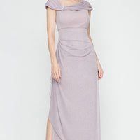 Glitter Mesh Sleeveless L-Neck Dress