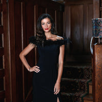 Gianna Off-the-Shoulder Jersey Gown