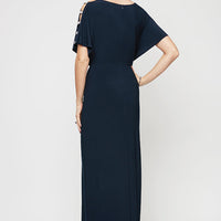 Fiona Embellished Sleeve Jersey Dress