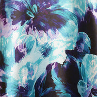Midi Printed Mikado A-Line Dress