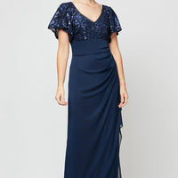 Irene Embroidered Sequin Gown