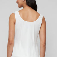 3/4 Sleeve Embroidered Twinset with Square Neck Chiffon Tank and Embellished Closure Jacket