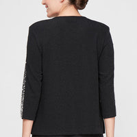 Plus 3/4 Sleeve Mock Twinset with Heat Set Illusion Bell Sleeves & Hook Neck Closure
