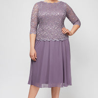 Plus Bella Sequin Lace Dress