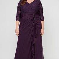 Plus Victoria Empire Waist Gown