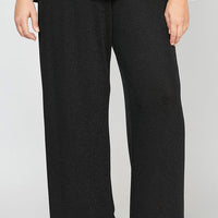 Plus Straight Leg Metallic Knit Pant