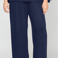 Plus Straight Leg Metallic Knit Pant