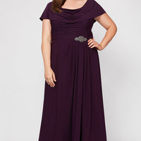 Plus Celeste A-Line Matte Jersey Dress