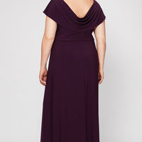 Plus Celeste A-Line Matte Jersey Dress