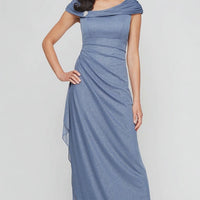 Glitter Mesh Sleeveless L-Neck Dress