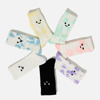 Heart Eyes Mid-Calf Gym Socks - Pink Tie Dye