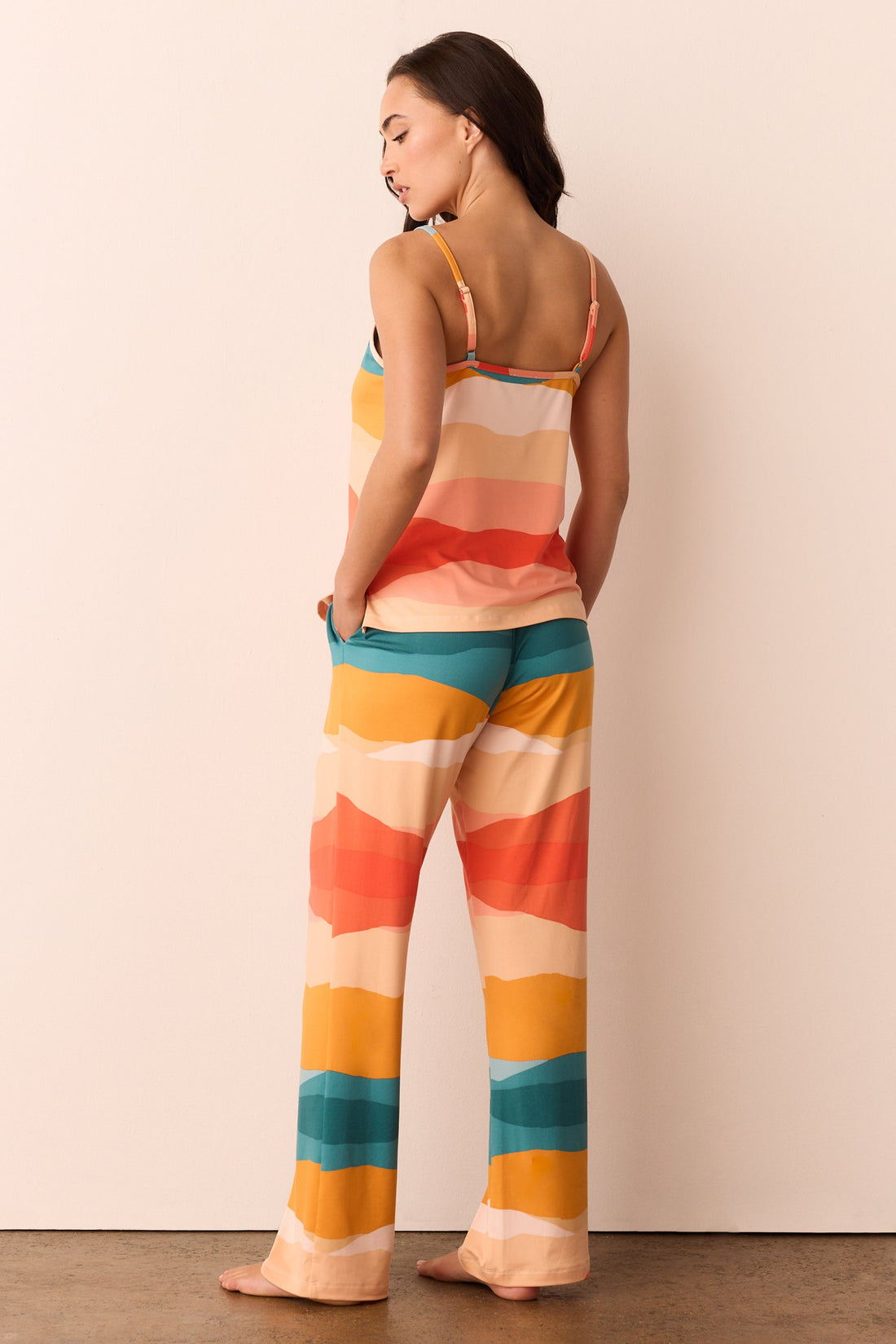 Bree Cloud Jersey PJ Set in Sunset