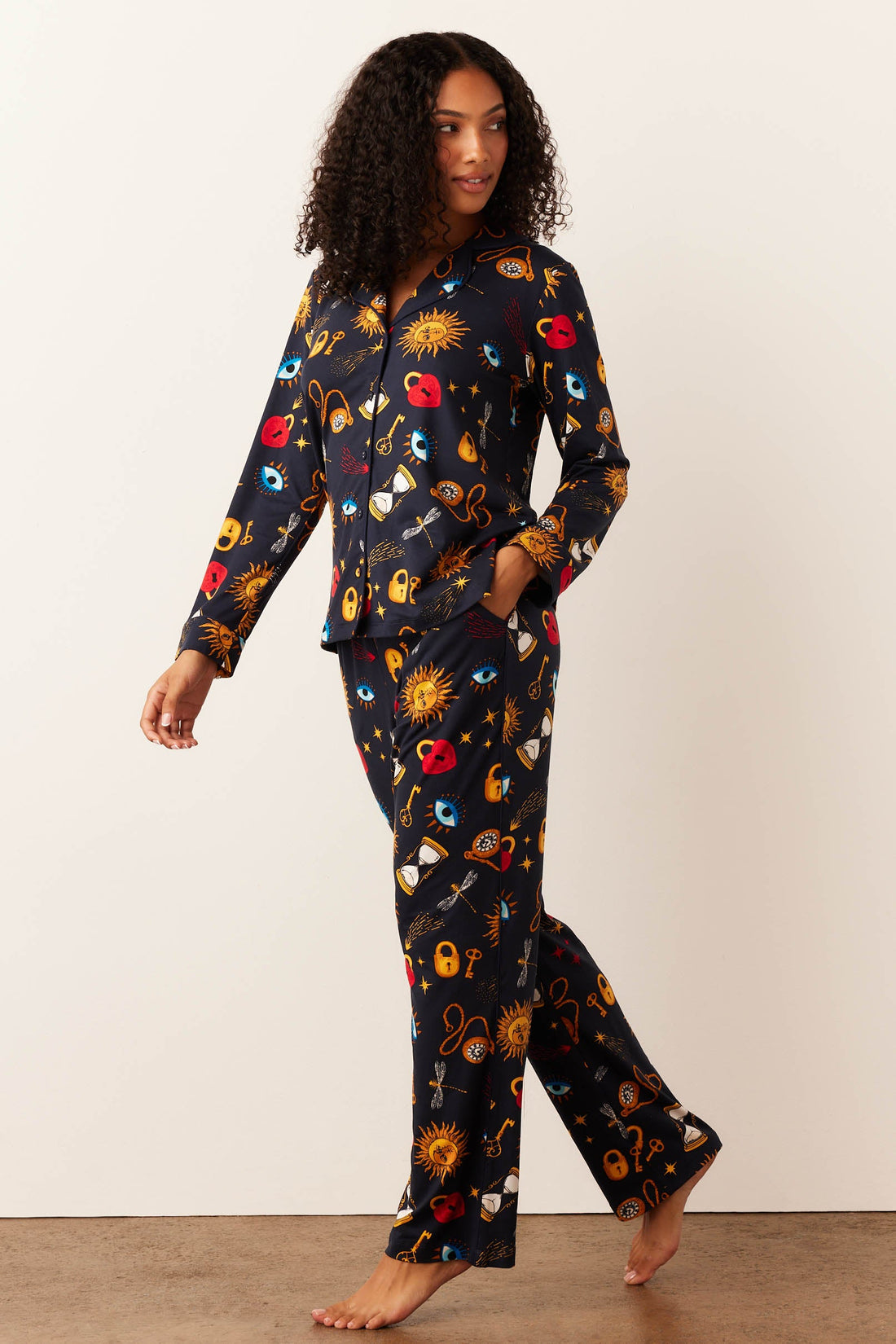 Winter Cloud Jersey PJ Set in Mystic