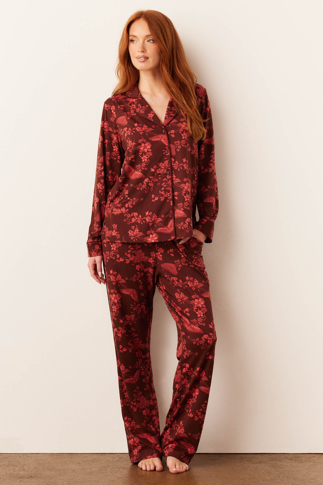Winter Cloud Jersey PJ Set in Botanical