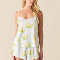Jenna Cloud Jersey PJ Set in Lemon Spritz