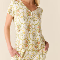 Nadia Cloud Jersey PJ Set in Fleur