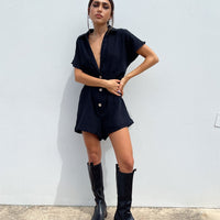 Vixen Romper Black Petite