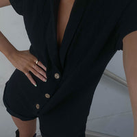 Vixen Romper Black Petite