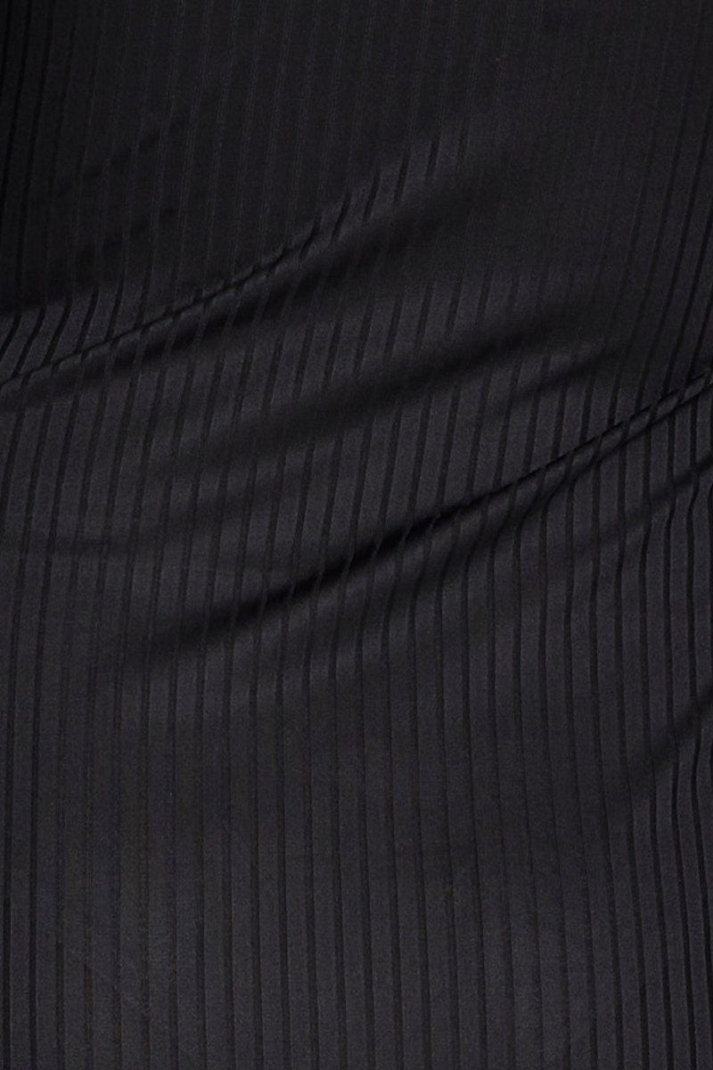 Black Midi Dress Long Sleeve Bodycon