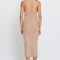Beige Midi Dress Knit